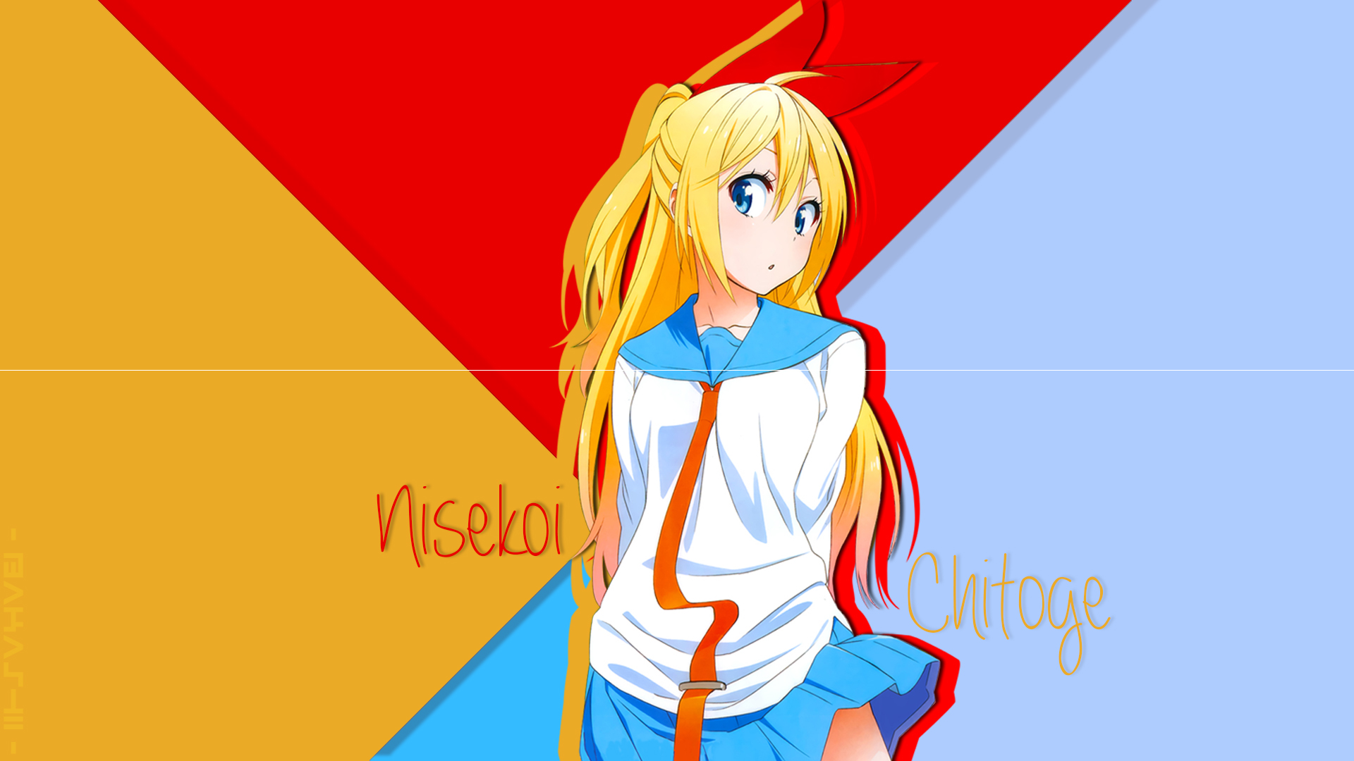 Wallpaper : anime girls, Nisekoi, school uniform, Kirisaki Chitoge  1920x1080 - Francazo - 1870003 - HD Wallpapers - WallHere