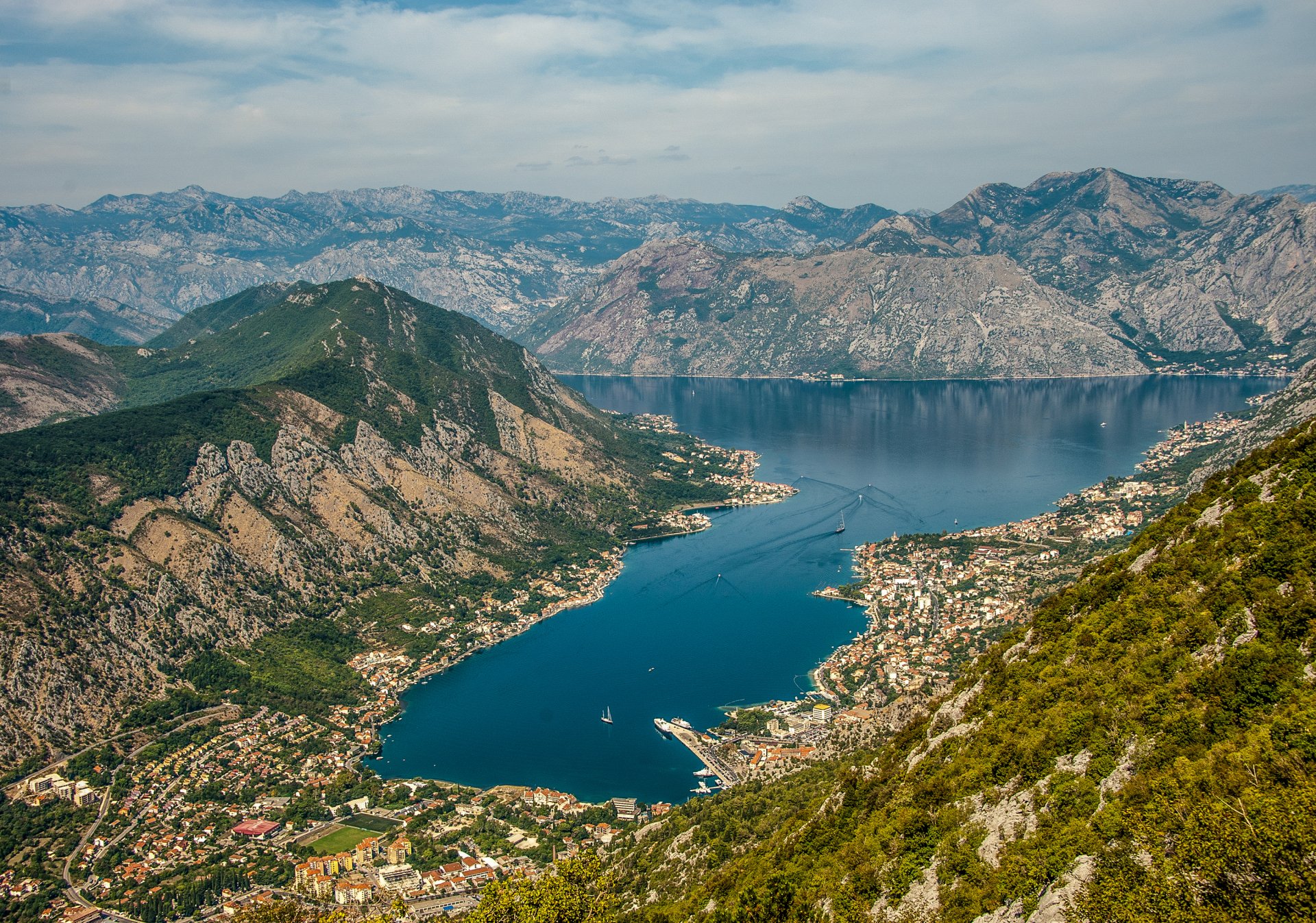 Download Town Mountain Lake Montenegro Aerial Photography Landscape Hd 