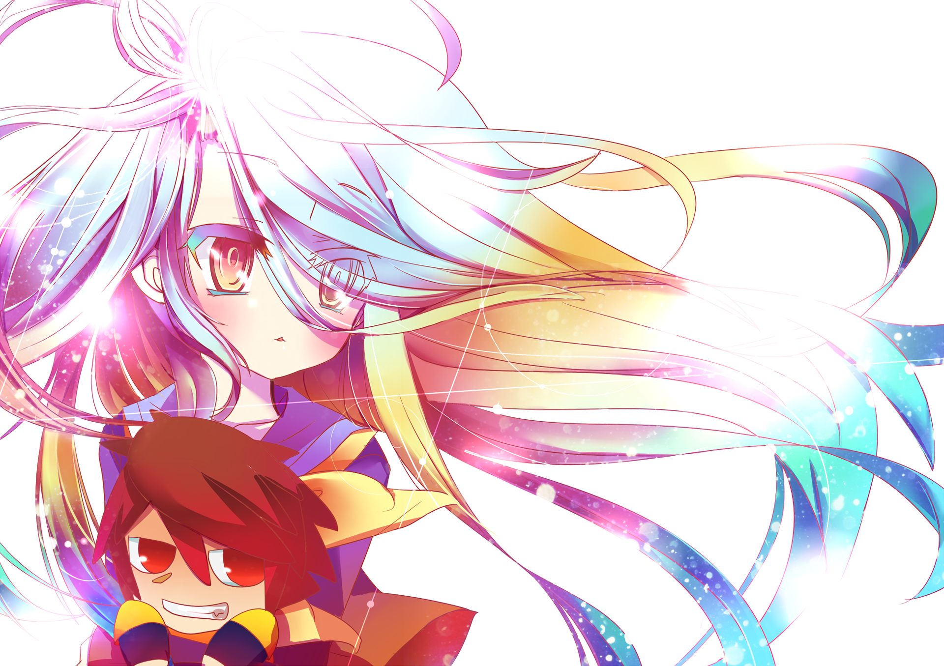 No game no life. NGNL аниме. Shiro NGNL. Сора NGNL Art. Сора и Широ арт.