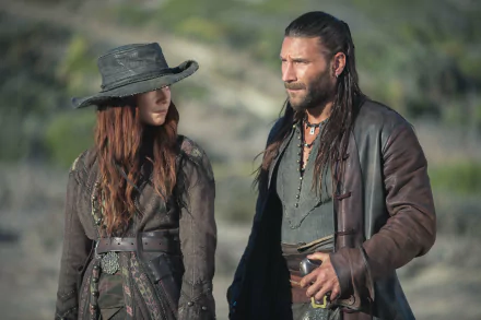 Zach McGowan Charles Vane (Black Sails) Anne Bonny (Black Sails) Clara Paget TV Show Black Sails HD Desktop Wallpaper | Background Image