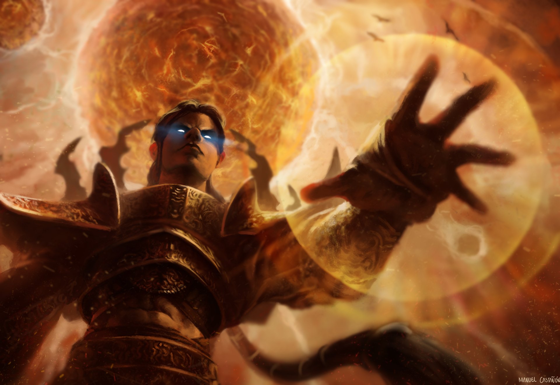 Download Magic Wizard (Diablo III) Video Game Diablo III 4k Ultra HD Wallpaper by Manuel Castañón