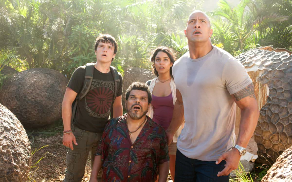Josh Hutcherson Vanessa Hudgens Dwayne Johnson Luis Guzman movie Journey 2: The Mysterious Island HD Desktop Wallpaper | Background Image
