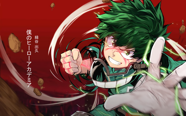 Anime My Hero Academia Izuku Midoriya Smile Green Hair Green Eyes HD Wallpaper | Background Image