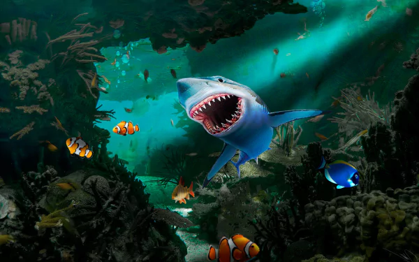  Great White Shark in Sea Cove