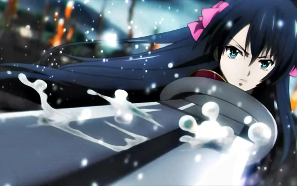 HD anime desktop wallpaper featuring a focused character from Oda Nobuna No Yabou, with dynamic motion effects and intense expression.