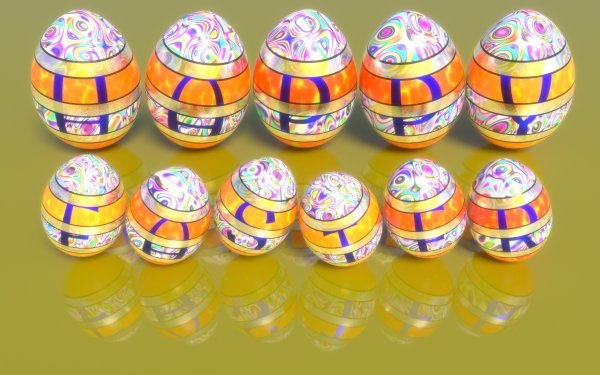 Holiday Easter Happy Easter Easter Egg Reflection HD Wallpaper | Background Image