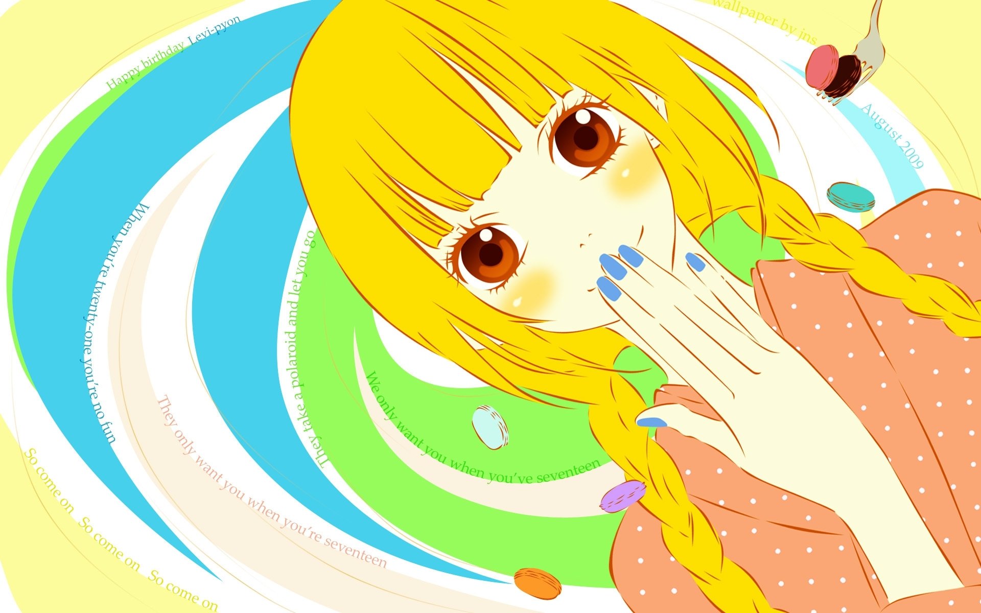 Download Anime Otona Pink Yellow Anime HD Wallpaper
