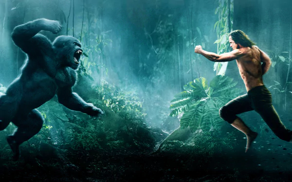 Alexander Skarsgård gorilla movie The Legend of Tarzan HD Desktop Wallpaper | Background Image