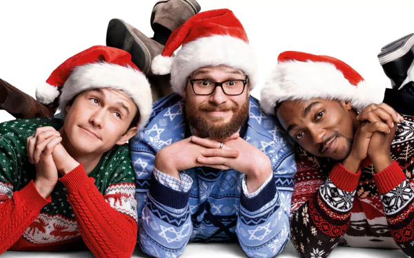 Anthony Mackie Seth Rogen Joseph Gordon-Levitt movie The Night Before HD Desktop Wallpaper | Background Image
