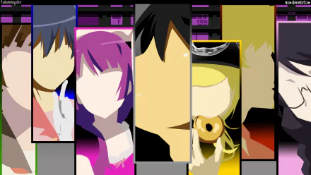 Koyomi Araragi Tsubasa Hanekawa Meme Oshino Shinobu Oshino Hitagi Senjōgahara Anime Monogatari (Series) HD Desktop Wallpaper | Background Image