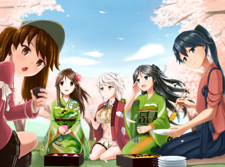 Unryuu (Kancolle) Ryuujou (Kancolle) Katsuragi (Kancolle) Houshou (Kancolle) Amagi (Kancolle) Anime Kantai Collection HD Desktop Wallpaper | Background Image