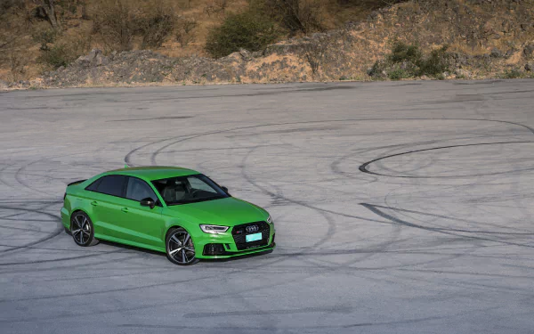 green car car Audi vehicle Audi RS3 HD Desktop Wallpaper | Background Image