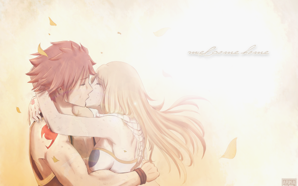 Anime Fairy Tail Lucy Heartfilia Natsu Dragneel HD Wallpaper | Background Image