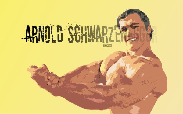 Celebrity Arnold Schwarzenegger Actor Bodybuilding Muscle Portrait Retro HD Wallpaper | Background Image
