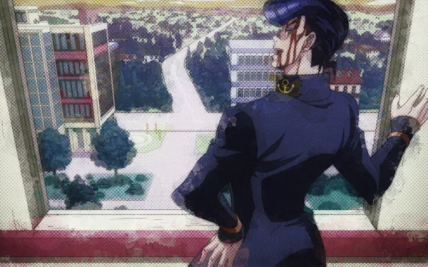 Josuke Higashikata Anime Jojo's Bizarre Adventure HD Desktop Wallpaper | Background Image