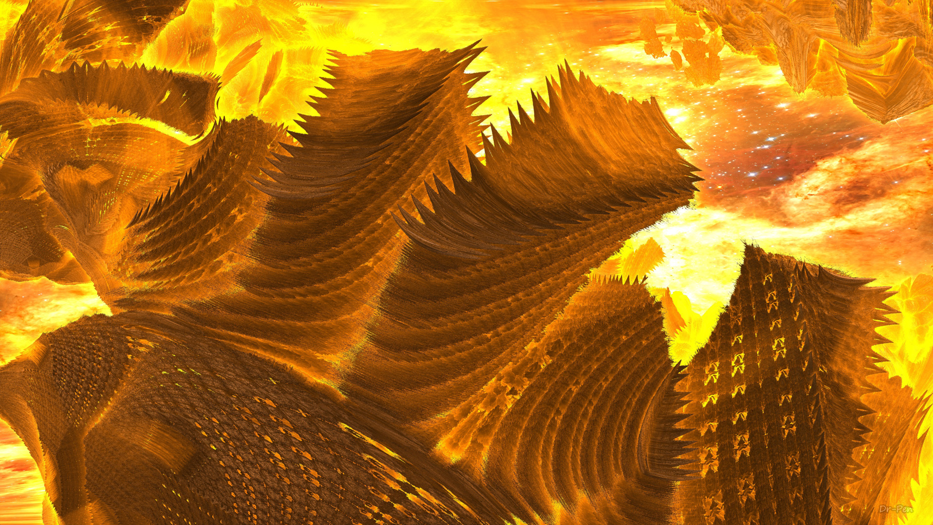 Magma Waves - 3d Fractal Art by Dr-Pen