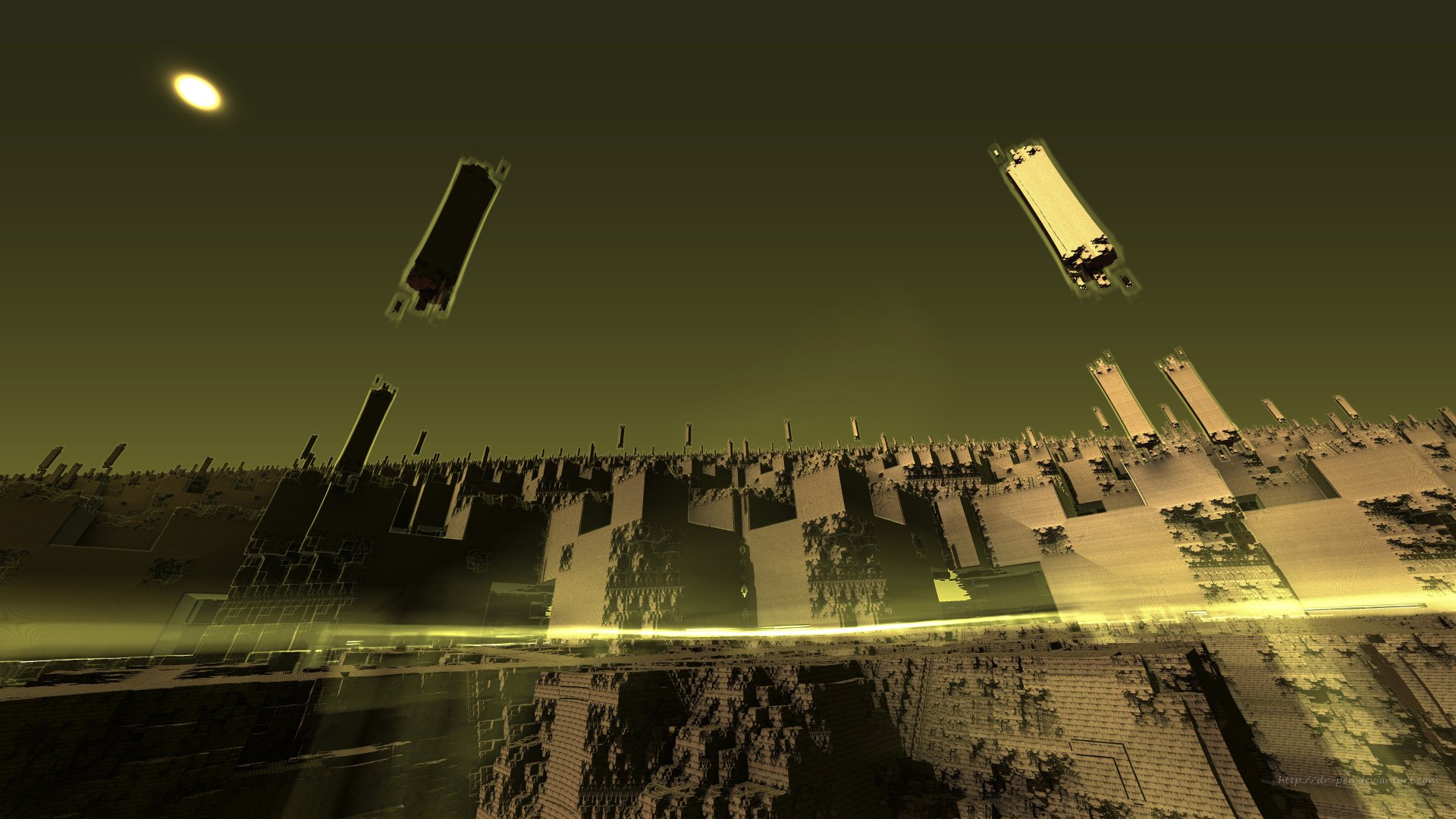 Desolate Station - 3d Fractal Art by Dr-Pen