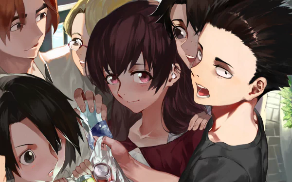 Miyoko Sahara Yuzuru Nishimiya Shouko Nishimiya Miki Kawai Satoshi Mashiba Shouya Ishida Anime A Silent Voice HD Desktop Wallpaper | Background Image