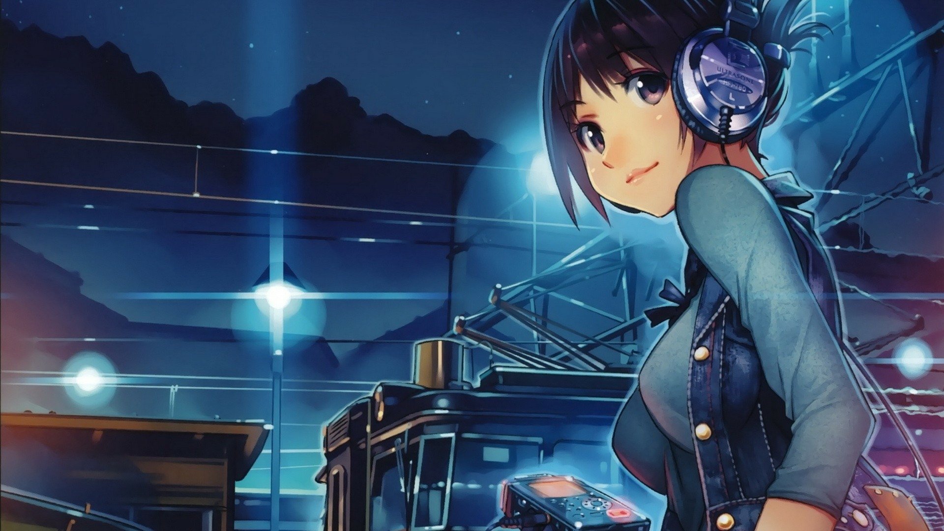 Download Headphones Anime Girl Anime Girl HD Wallpaper