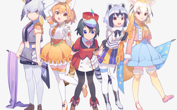 Anime Kemono Friends Serval Kaban Raccoon Fennec Shoebill HD Wallpaper | Background Image