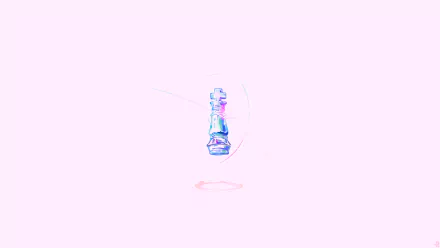 HD desktop wallpaper featuring a minimalist anime-style chess piece inspired by No Game No Life: Zero with a pastel background.