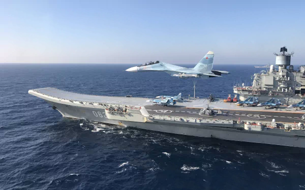 aircraft carrier warship jet fighter military Russian aircraft carrier Admiral Kuznetsov HD Desktop Wallpaper | Background Image