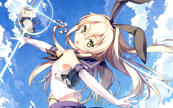 Shimakaze (Kancolle) Rensouhou-chan Anime Kantai Collection HD Desktop Wallpaper | Background Image