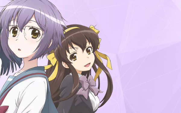 Haruhi Suzumiya Ryōko Asakura Yuki Nagato Anime The Disappearance of Nagato Yuki-chan HD Desktop Wallpaper | Background Image