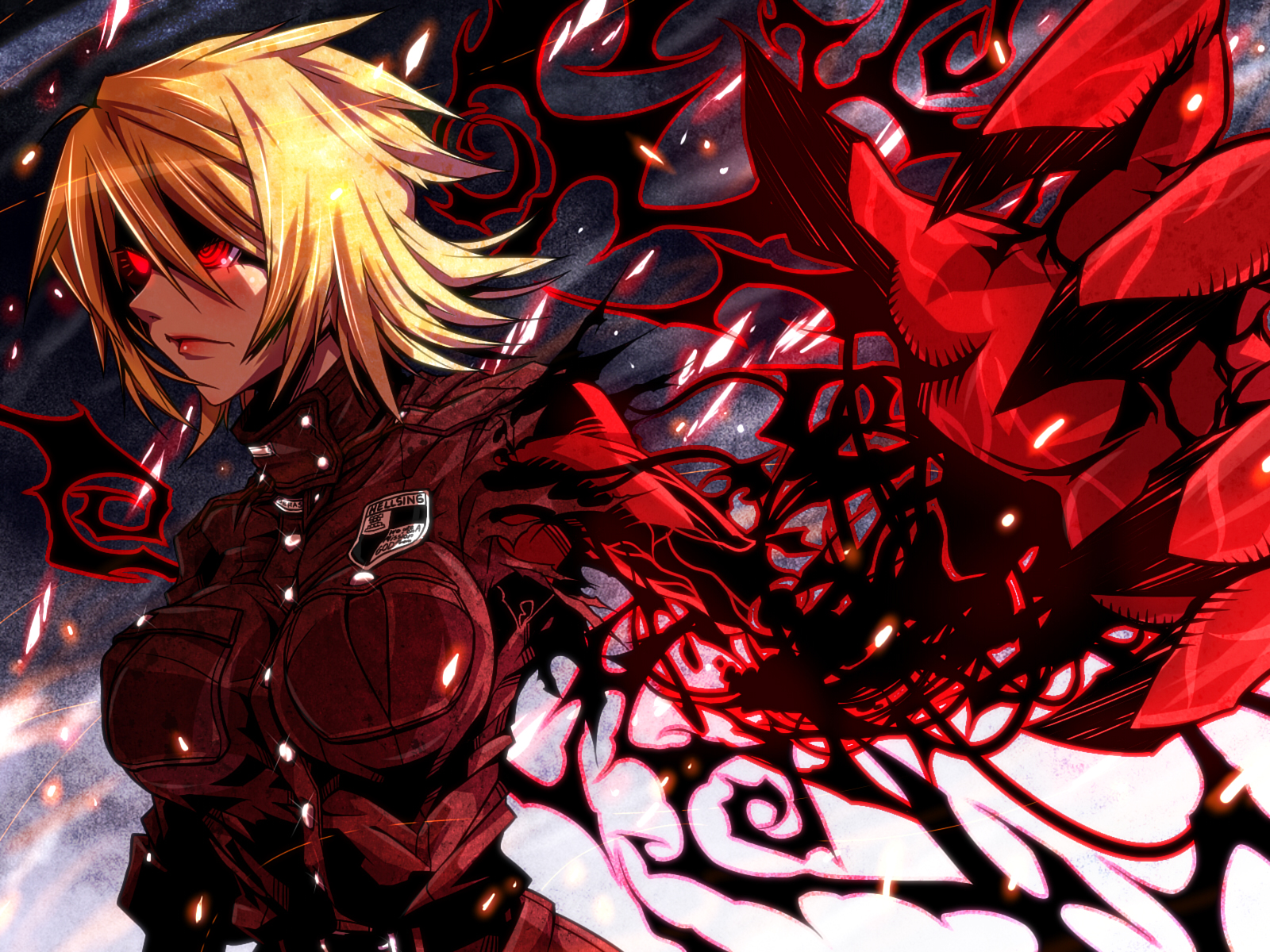 Download Strong And Fierce Seras Victoria - Hellsing Ultimate Anime  Character Wallpaper