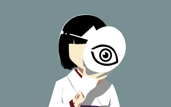 Anime Noragami Nora Minimalist Mask Black Hair HD Wallpaper | Background Image