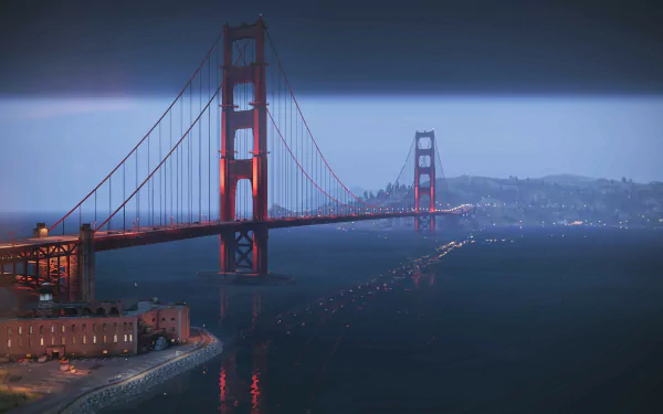 Golden Gate video game Watch Dogs 2 HD Desktop Wallpaper | Background Image
