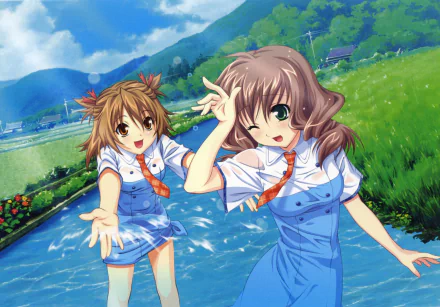 Akita Momoko Aizawa Yasumi Anime Aoi Shiro HD Desktop Wallpaper | Background Image