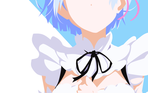 Anime Re:ZERO -Starting Life in Another World- Minimalist Rem HD Wallpaper | Background Image