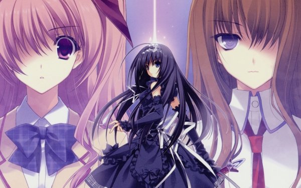 Anime Crossover Chaos;Head Kurisu Makise Mikoto Nishina Phantom Breaker Rimi Sakihata Steins;Gate HD Wallpaper | Background Image