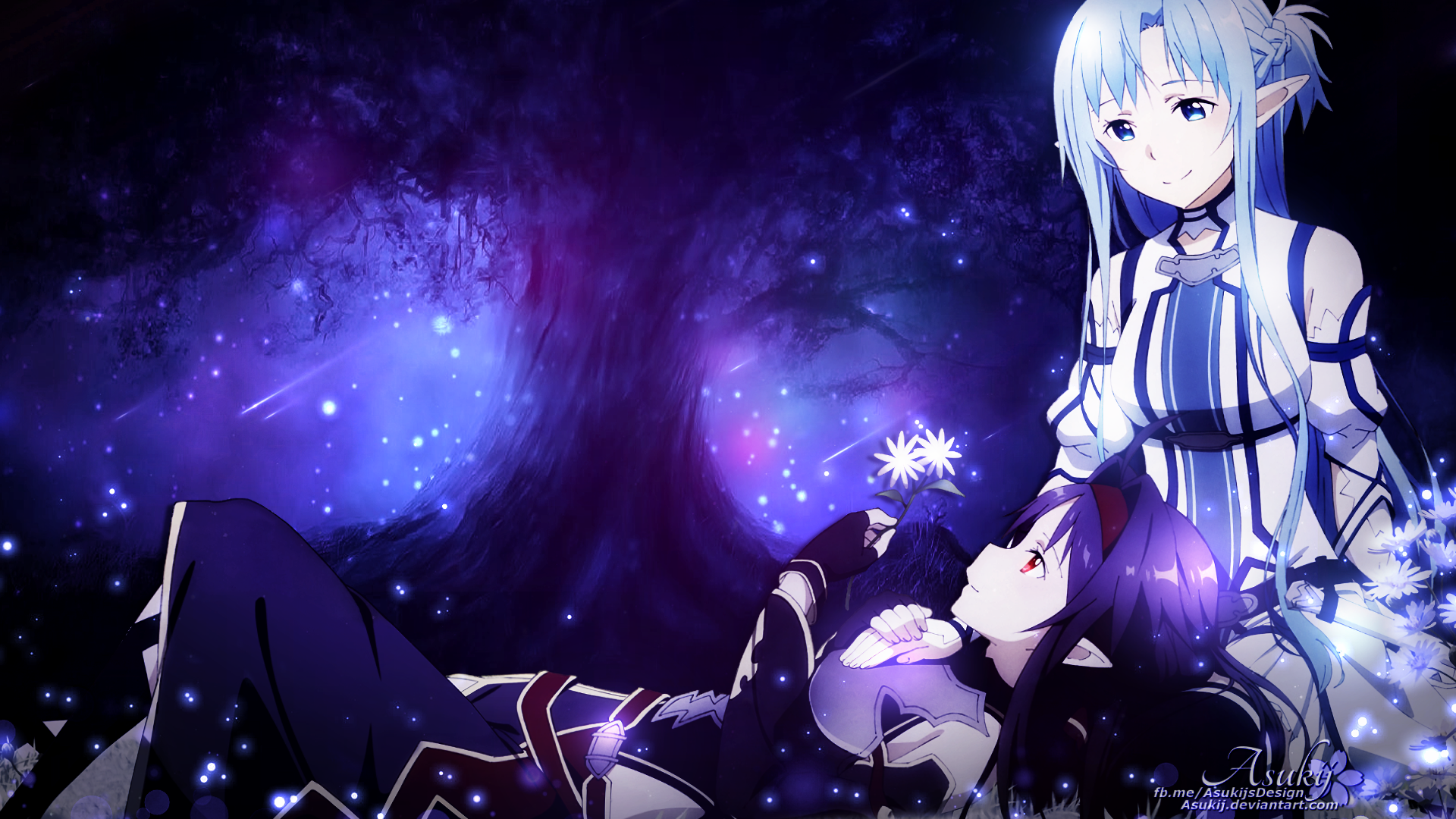 Yuuki Konno & Asuna Yuuki Sword Art Online II HD Wallpaper