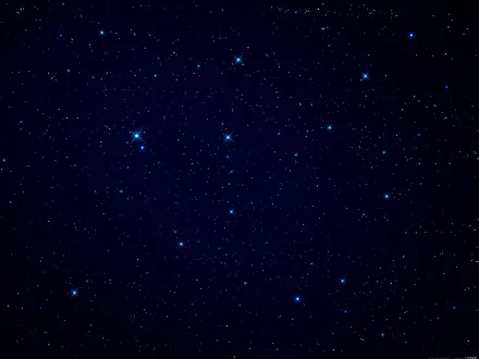 4K Ultra HD sci-fi themed PC desktop wallpaper featuring a star-filled night sky with deep blue and black tones.