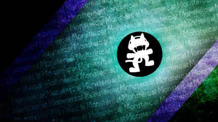 HD wallpaper featuring the Monstercat logo over a textured background with repeated brand name.