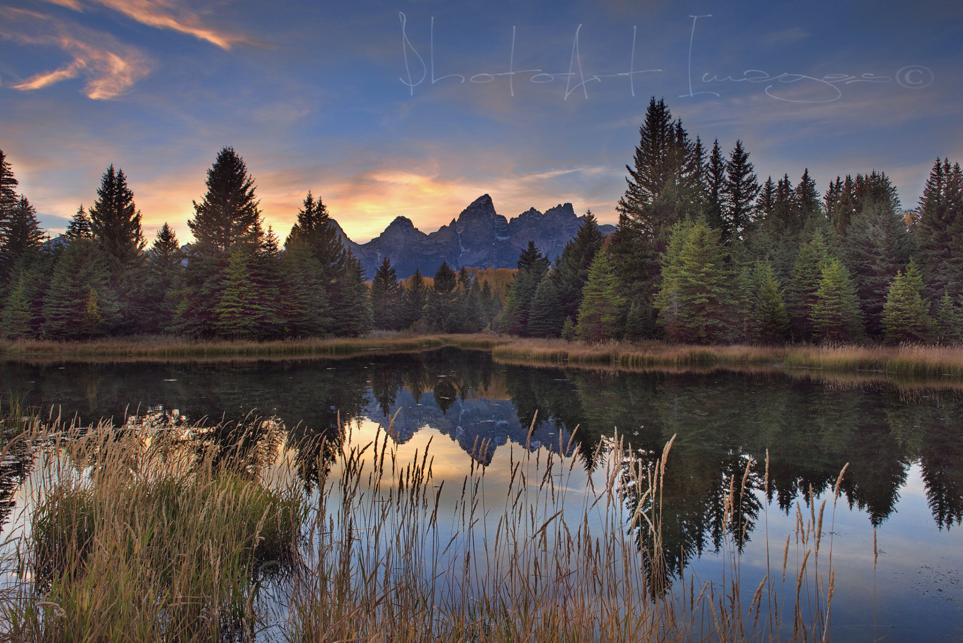 Download Forest Reflection Tree Mountain Nature Landscape HD Wallpaper by PhotoArt Images