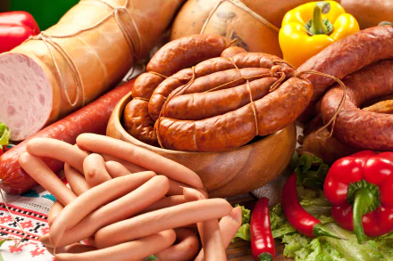 pepper sausage food meat HD Desktop Wallpaper | Background Image