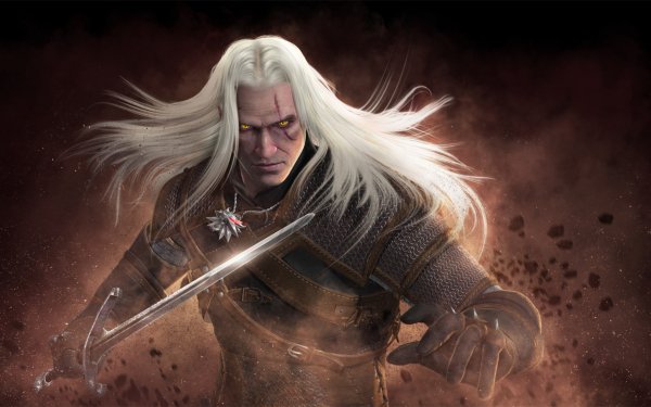 Video Game The Witcher 3: Wild Hunt The Witcher Geralt of Rivia Warrior White Hair Sword Yellow Eyes HD Wallpaper | Background Image
