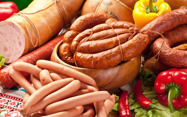 pepper sausage food meat HD Desktop Wallpaper | Background Image