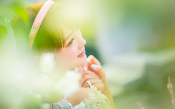 summer mood gaze smile asian bokeh woman Jancy Wong HD Desktop Wallpaper | Background Image
