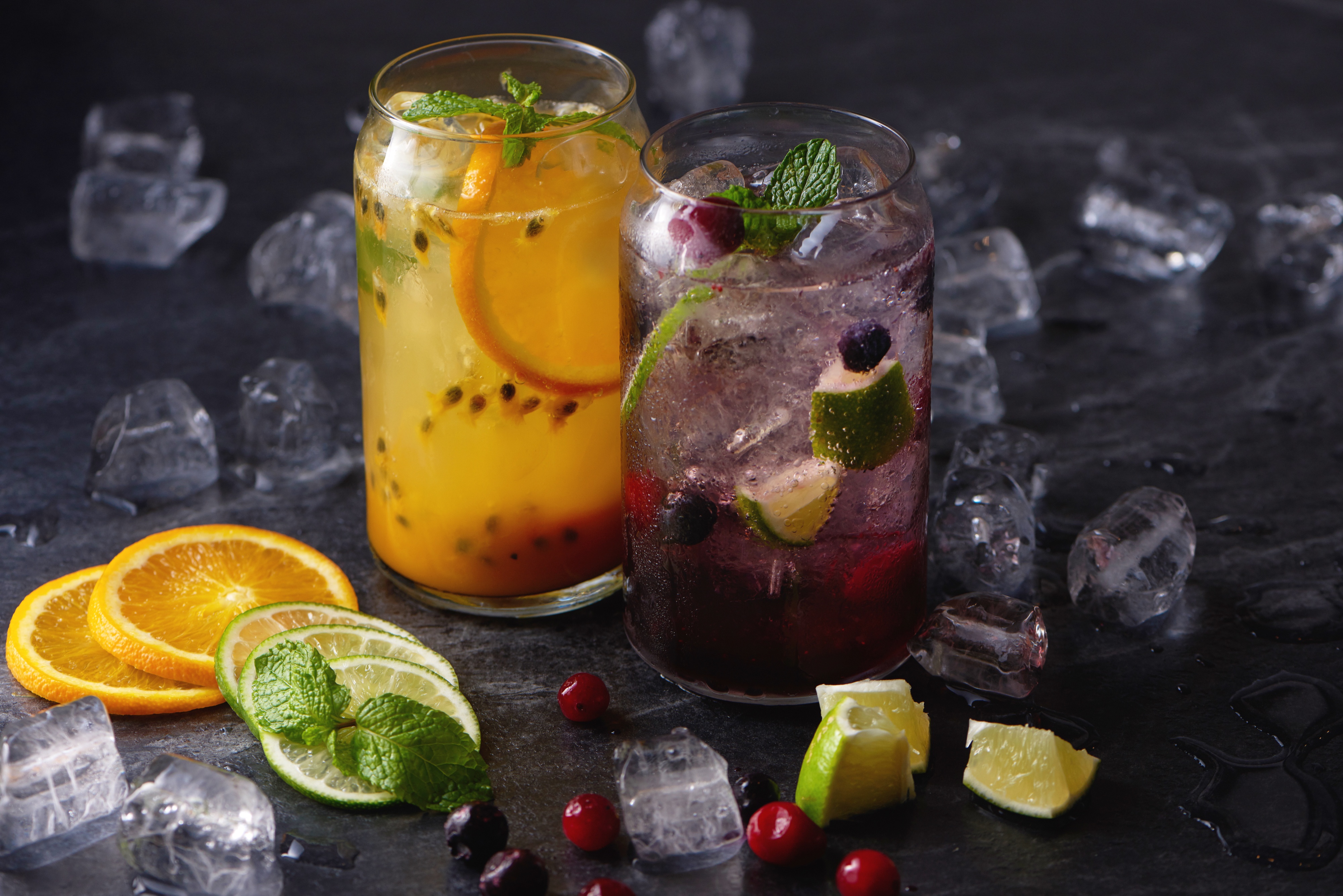 Download Still Life Fruit Ice Cube Glass Food Drink 4k Ultra HD Wallpaper