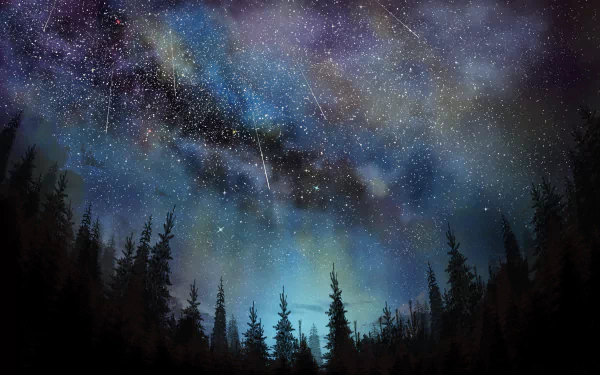 star comet nature night HD Desktop Wallpaper | Background Image