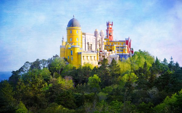 Man Made Pena Palace Palaces Portugal Palace Castle HD Wallpaper | Background Image