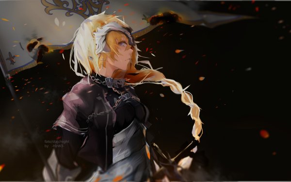 Anime Fate/Apocrypha Fate Series Jeanne d'Arc Braid Blonde Blue Eyes Woman Warrior Fate/Grand Order Ruler HD Wallpaper | Background Image