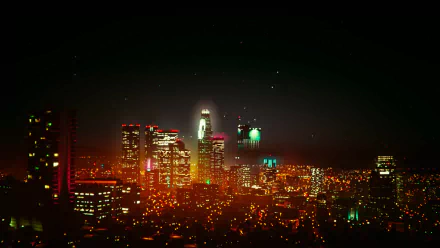 city skyscraper night Los Santos video game Grand Theft Auto V HD Desktop Wallpaper | Background Image