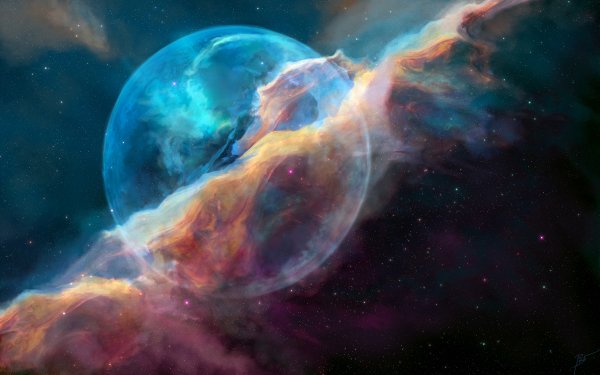 Sci Fi Space Planet Nebula Colorful HD Wallpaper | Background Image