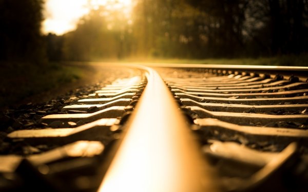 Man Made Railroad Close-Up Depth Of Field HD Wallpaper | Background Image