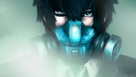  Shinya Kogami wearing Gas Mask